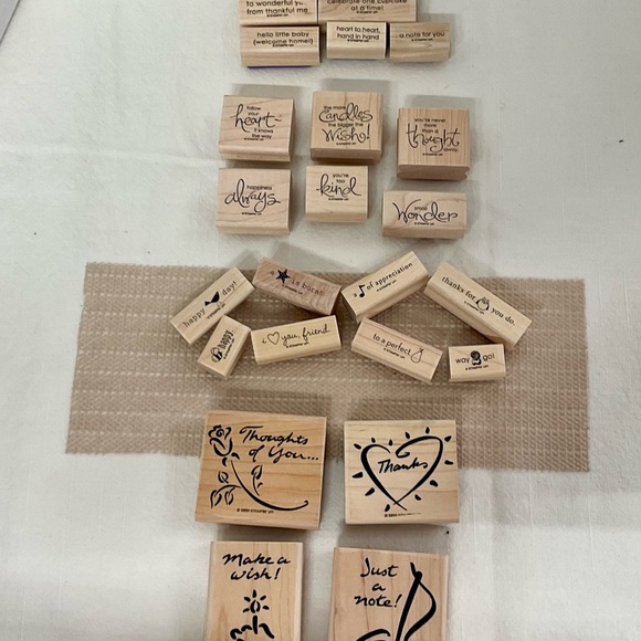 Stampin' Up! Other - Stamping Up wood block rubber stamp lot of 25 stamps